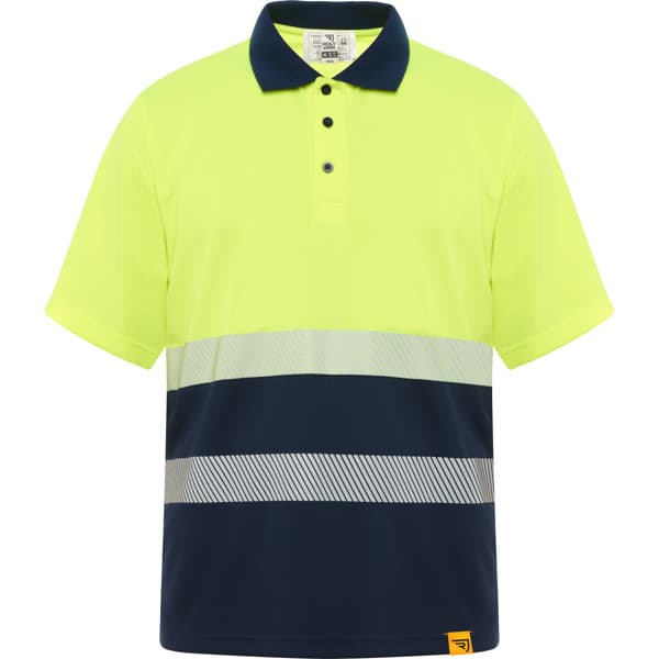 Polo de trabajo VEGA · MARINO/AMARILLO FLUOR