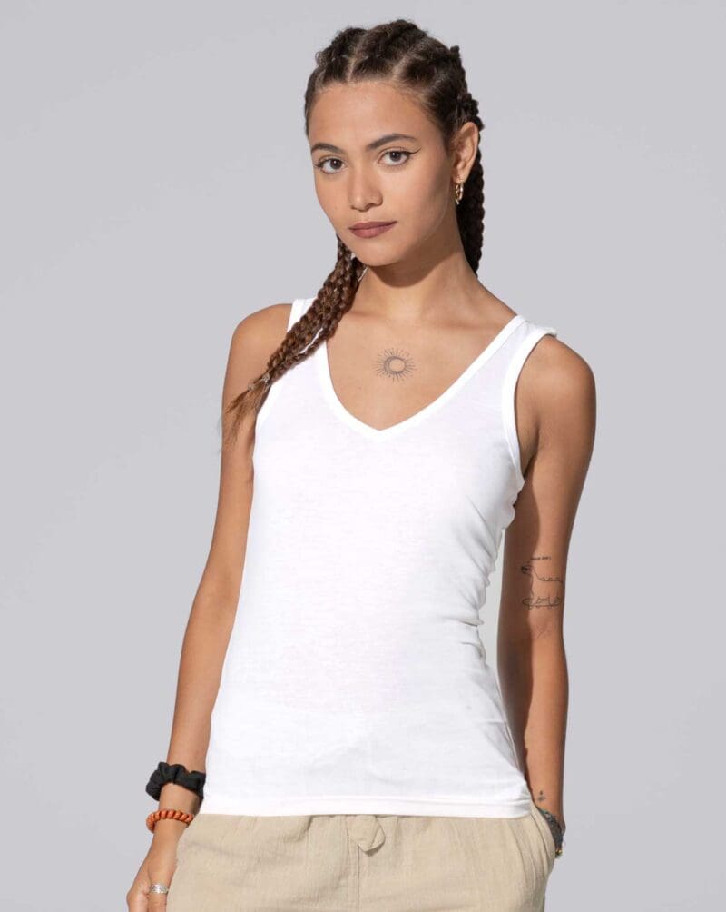 Camiseta Mujer V-neck Subli Top (SBTSLPICO) - JHK Tshirt